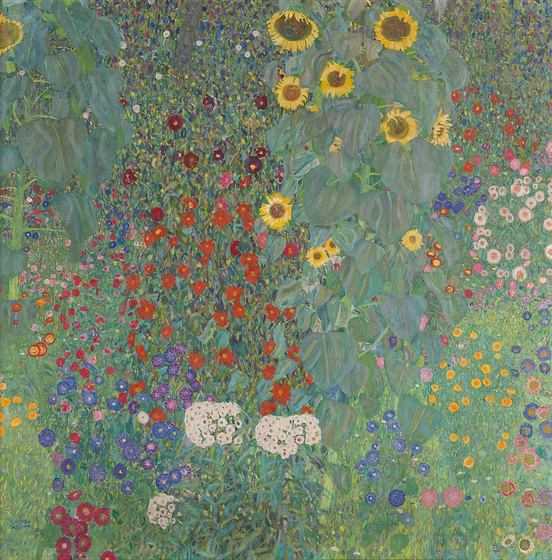 Jardin de ferme avec tournesols, Gustav Klimt (v. 1907)