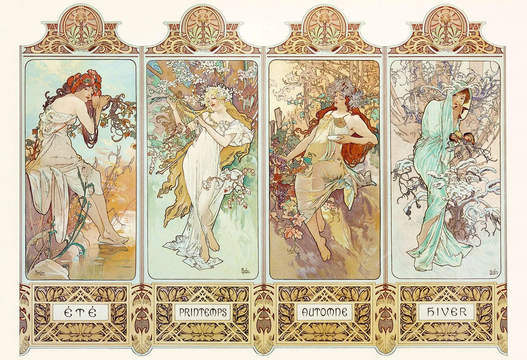 Les Saisons, Alphonse Mucha (1896)