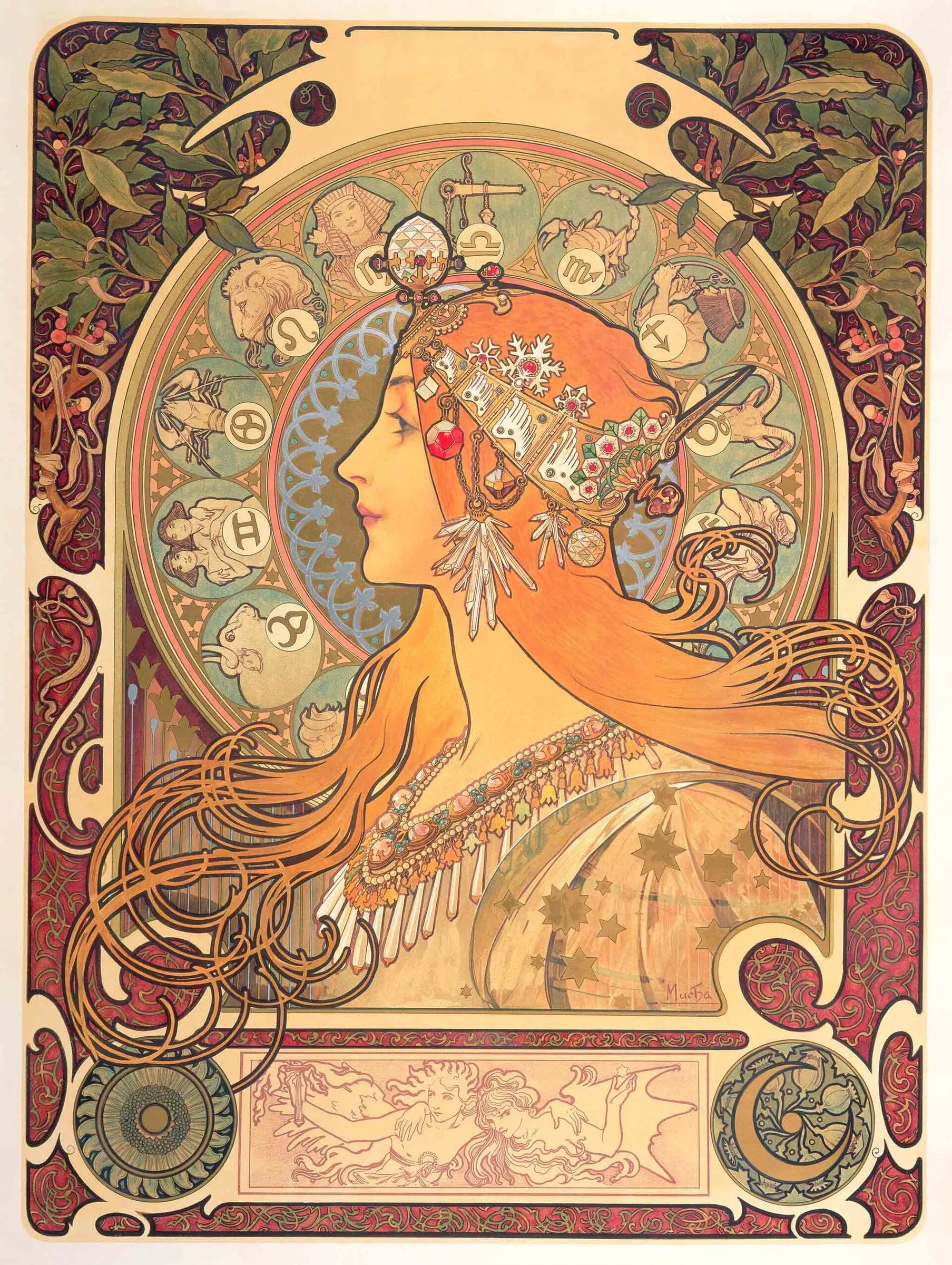 Zodiaque, Alphonse Mucha (1896)