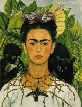Autoportrait au collier d'épines et colibri