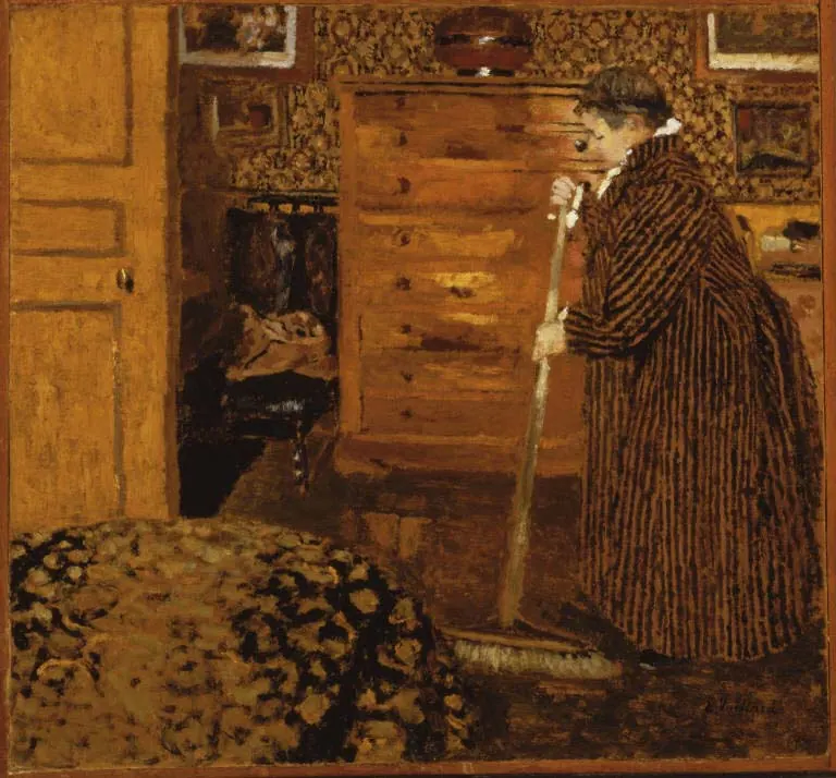Femme balayant