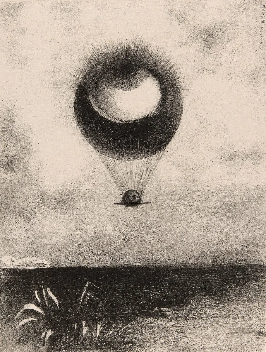 L'Œil, comme un ballon bizarre, se dirige vers l'infini
