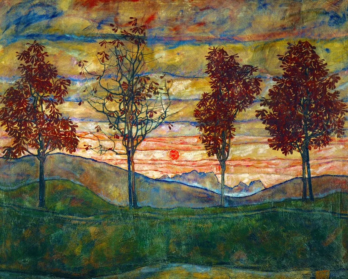 Les Quatre Arbres, Egon Schiele