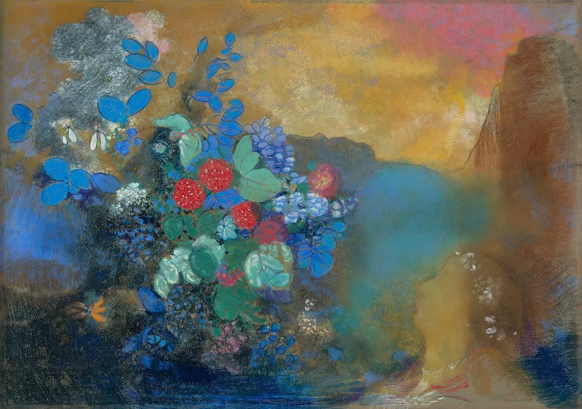 Ophélie parmi les fleurs, Odilon Redon