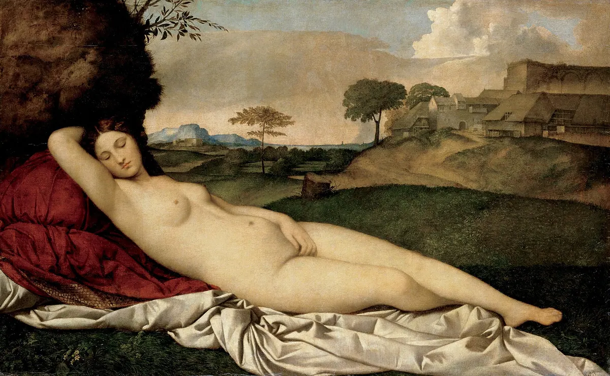 Vénus endormie, Giorgione et Titien